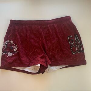 Women's Athletic Shorts - Garnet Large